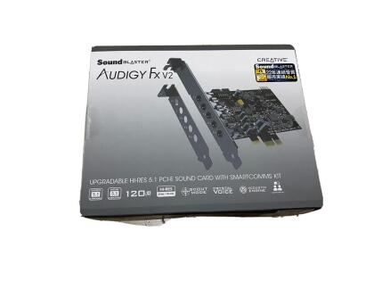 Creative Labs 70SB187000000 Sound Blaster Audigy Fx V2 PCIe Sound Card,  Black