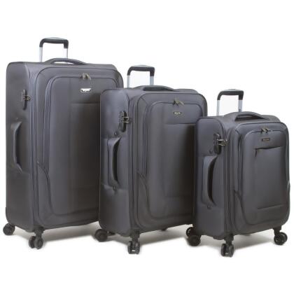 Elite Luggage Whitfield 5-Piece Softside Lightweight Rolling Luggage Set,  Navy 