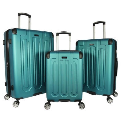 Dejuno 252015DJ-TURQUOISE Tutin Hardside Spinner Luggage Set with TSA Lock, Turquoise - 3 Piece 