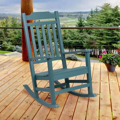 Flash Furniture JJ-C14703-WH-GG Winston All-Weather Poly Resin Rocking Chair, White 