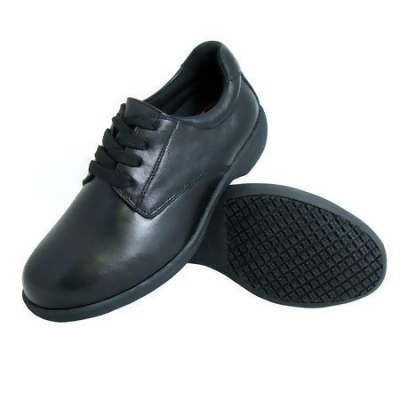 Genuine Grip 420-5W Womens Slip-Resistant Leather Work Oxford, Black - Size 5 