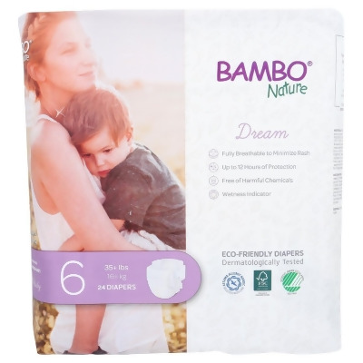 Bambo Nature KHRM00383045 Baby Diapers, Size 6 - Pack of 24 
