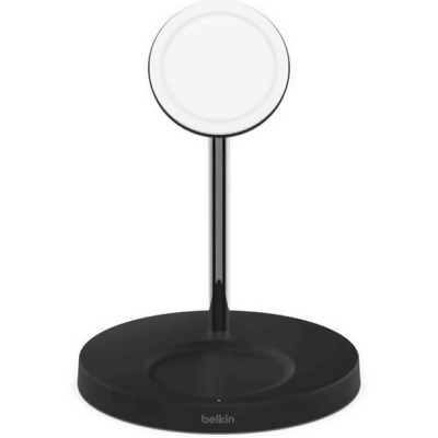 Belkin WIZ010TTBK 2-in-1 Wireless Charger Stand with Mag Safe, Black 