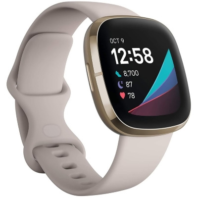 Fitbit FB512GLWT Sense Advanced Health Smartwatch, Soft Gold 