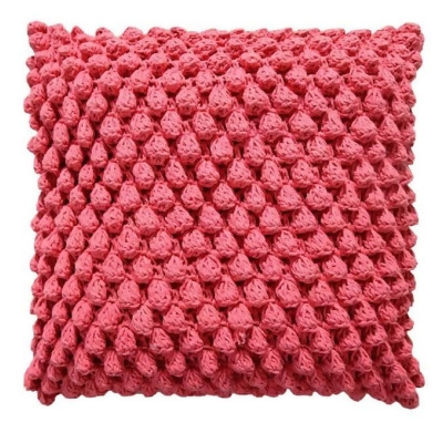 Aanny Designs PFBO010 Orbit Hand Crocheted Throw Pillow, Coral 