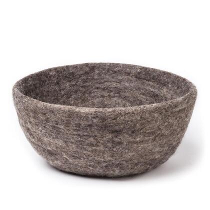 Abbott Collections AB-28-NEPAL-06-TAUPE 10 in. Felt Storage Bowl, Taupe - Large 