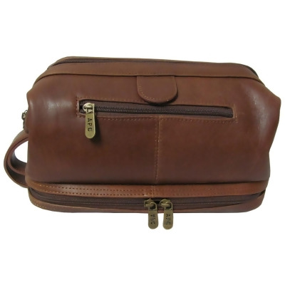 Amerileather 26-2 Amerileather Leather Toiletry Bag, Brown 