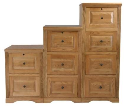 American Heartland 93004MD Oak 4 Drawer File Cabinet, Medium 