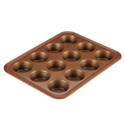 Ayesha Curry 47002 12-Cup Muffin Pan, Copper 