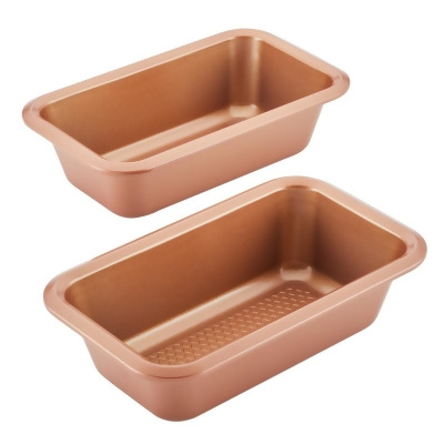 Ayesha Curry 48558 Bakeware Nonstick Loaf Pan Set, Copper - 2 Piece 