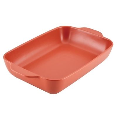 Ayesha Curry 48593 9 x 13 in. Rectangular Ceramic Baking Dish, Redwood Red 