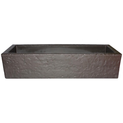 Emsco 92415-1 38 in. Weatherproof Resin Trough Planter with Drainage Holes, Bronze 