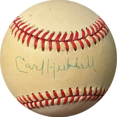 Athlon Sports CTBL-031108 Carl Hubbell Signed New York Giants Official Rawlings RONL National League Baseball, Toned - Beckett Review 