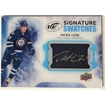 Athlon Sports CTBL-030958 Patrik Laine Signed 2016-17 Upper Deck Ice Hockey Signature Swatches NHL Card, SS-PL - Imperfect - Winnipeg Jets 