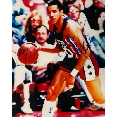 Athlon Sports CTBL-030821 8 x 10 in. Otis Birdsong Signed New Jersey Nets Photo, Number 10 - Tracercode Hologram 