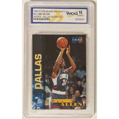 Athlon Sports CTBL-031922 Ray Allen 1996 Score Board NBA Draft Day Rookie Card, No.4C - WCG Graded Gem Mt 10 - Dallas Mavericks 