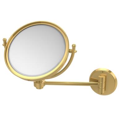 Allied Brass WM-5-2X-PB 8 in. Wall Mounted Make-Up Mirror 2X Magnification, Polished Brass - 10 x 8 x 11 in. 