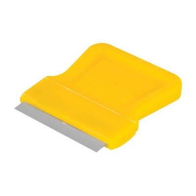Performance Tool 1851542 2 in. Stainless Steel Mini Glass Scraper - Yellow, Pack of 40 