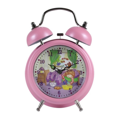 Nachas Family 58391 4.5 x 4.5 x 1.75 in. Modeh Ani Singing Alarm Clock Bell, Girl Pink - 6 per Pack 