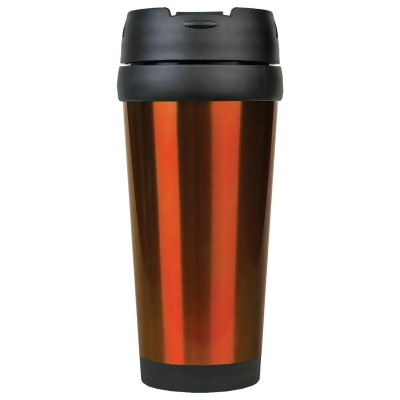 Maxam JDLTM075 16 oz Stainless Steel Travel Mug without Handle, Orange 
