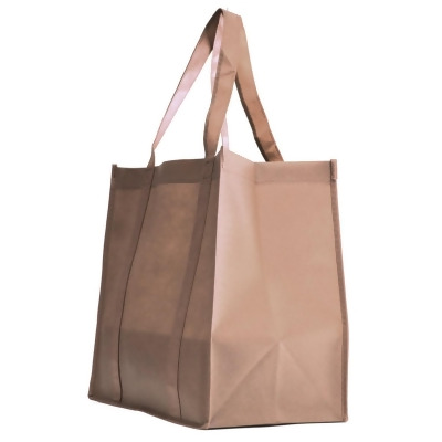 Gift Expressions NW202TOF 14 x 14 x 7.22 in. Non Woven Canvas Tote Bags, Toffee - Pack of 10 