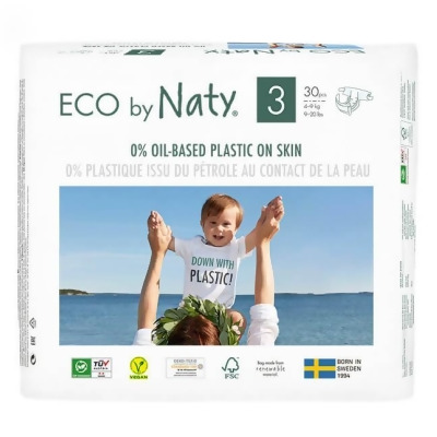 Eco by Naty KHLV00335015 Baby Diapers, Size 3 - 30 Count 