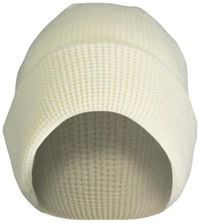 Pacific Headwear 627K.002.OS Waffle Knit Cuff Beanie, Cream - One Size
