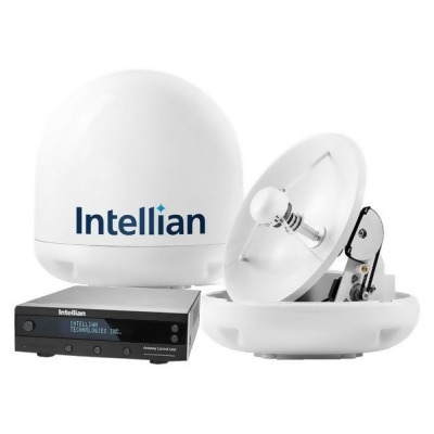 Intellian ITL-B4309SS 16.9 in. Dia. i3 TV Antenna System with Control Unit, White 