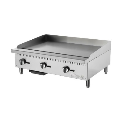 Migali C-G36 36 in. Competitor Series Countertop Manual Controls Griddle, Stainless Steel 