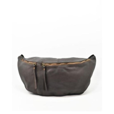 Italian Artisan 135-WPFM135-Brown Unisex Handcrafted Vintage Washed Leather Belt Shoulder Bag, Brown - Small 