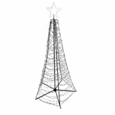 Ledup Manufacturing Group 266897 7.5 ft. Christmas Starry Spire Tree, White 