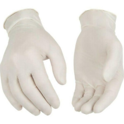 KO International 105921 Disposable Gloves, White - Large - Pack of 50 