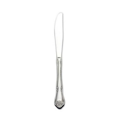 Oneida 2552KPVF 8.25 in. Smooth Flowing Scrolls Dinner Knife with Rose Bud Accent, Silver 