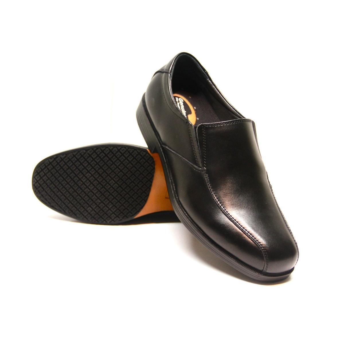 Genuine Grip 9550-8W Men Slip-Resistant Slip-on Dress Work Shoe, Black - Size 8
