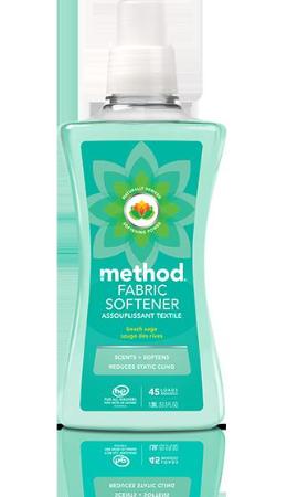 Method 01652 SAG 53.5 oz Fabric Softener Beach, Sage - Pack of 4 