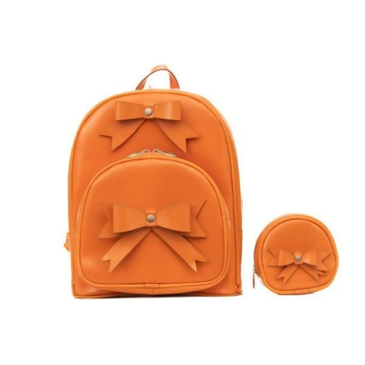 McKleinUSA 99720 11.50 in. L Series Arches Leather Bow Backpack, Orange 