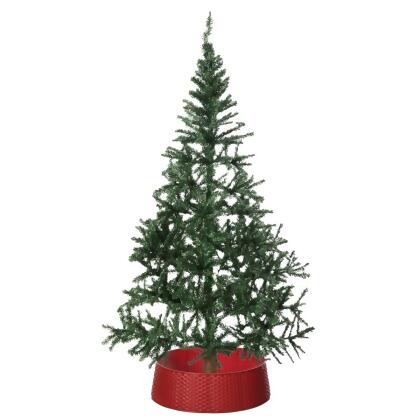 Gardenised QI003957.RD Large Rattan Christmas Tree Skirt, Red 