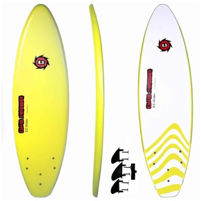 Liquid Shredder FSEZ6-YW 6 ft. Ray Zor Surfboard, Yellow 