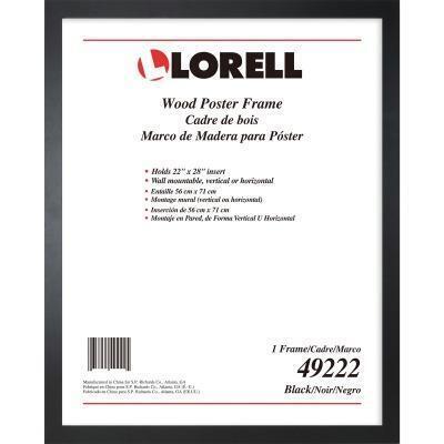 Lorell LLR49222 28 x 22 in. Solid Wood Poster Frame, Black 