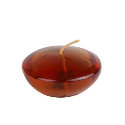 Jeco CFZ-112-0 3 in. Clear Gel Floating Candles, Brown - 6Piece per Box