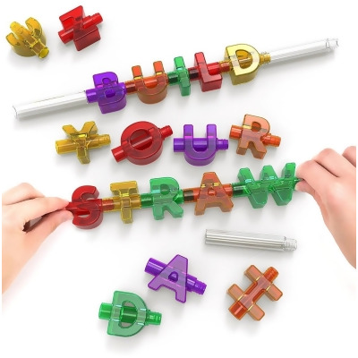 Mini Flyer SPL010001N Spelly Straws Build Your Own Straw, Multi Color 