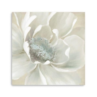 HomeRoots 398848 30 in. Soft Winter Flower Canvas Wall Art, Ivory 