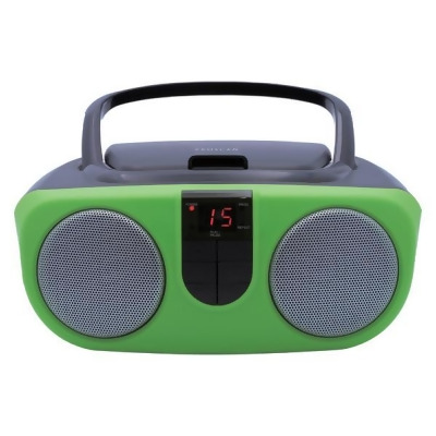 Proscan PRCD243M-GREEN 2.4W-RMS Portable CD Boom Box with AM-FM Radio, Green 