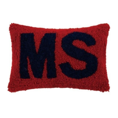 Peking Handicraft 30GY701AC12OB 8 x 12 in. MS Red Ground with Blue Letters Polyester Filler Hook Pillow, Pack of 3 
