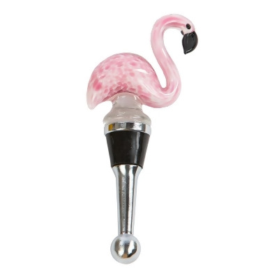 Picnic Plus PSA-380FL Handmade Glass Bottle Stoppers, Pink - Flamingo 