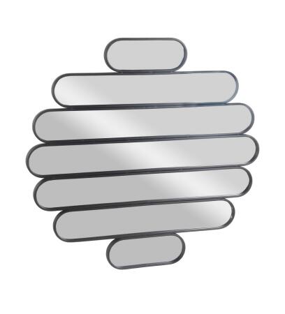 Privilege 11120 Bee-Hive Motif Metal Mirror with 7 Levels, Black 
