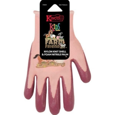 KO International 105860 Kids Poly Glove, Pink - Medium 
