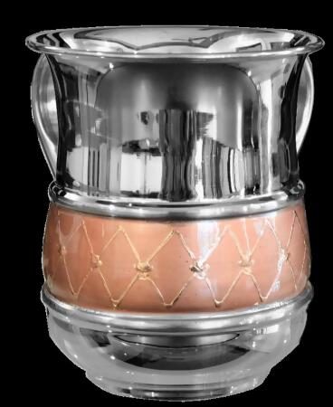 Netila 59542 Stainless Steel Wash Cup, Rose Gold Diamonds