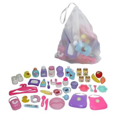 JC Toys Group BER81106 Deluxe Baby Doll Essentials Accessory Bag for Grade PK Plus, Multi Color 