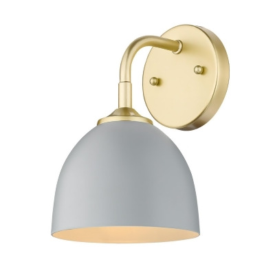 Golden Lighting 6956-1W OG-MGY Zoey 1 Light Wall Sconce, Olympic Gold 